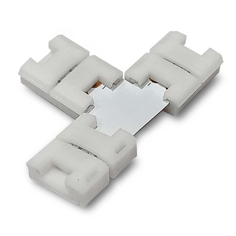 CONECTOR T (monocolor 2 pin) ENTRE TIRAS LED 8mm